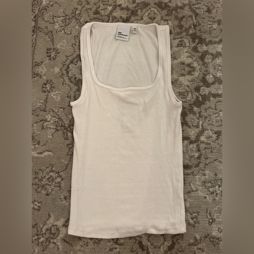 Aritzia Soft White Tank Top